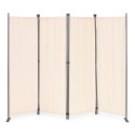 Składany parawan ogrodowy pokojowy 4-panelowy 167x216 cm beżowy MultiGarden MultiGarden