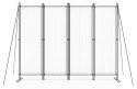 Składany parawan ogrodowy pokojowy 4-panelowy 167x216 cm beżowy MultiGarden MultiGarden