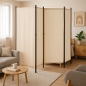 Składany parawan ogrodowy pokojowy 4-panelowy 167x216 cm beżowy MultiGarden MultiGarden