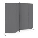 Składany parawan ogrodowy pokojowy 4-panelowy 167x216 cm szary MultiGarden MultiGarden