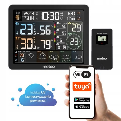 Stacja pogodowa WIFI + miernik zanieczyszczenia powietrza METEO