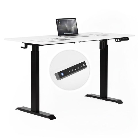 Biurko elektryczne regulowane 140x70 cm regulacja wysokości 76-121 cm ModernHome ModernHome