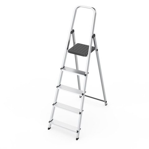 Drabina aluminiowa jednostronna 5 stopni składana z podestem 150 kg ModernHome ModernHome