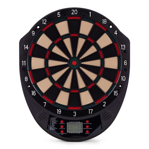 Elektroniczna tarcza do darta gry w rzutki lotki tablica LCD 41 cm 26 gier zestaw 6 rzutek MULTISTORE