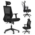 Fotel biurowy obrotowy ergonomiczny regulacja wysokości czarny ModernHome ModernHome