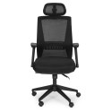 Fotel biurowy obrotowy ergonomiczny regulacja wysokości czarny ModernHome ModernHome