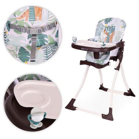 Fotelik krzesełko do karmienia dzieci składane + zabawki ECOTOYS ECOTOYS
