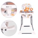 Fotelik krzesełko do karmienia dzieci składane + zabawki ECOTOYS ModernHome