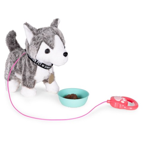Interaktywny piesek na smyczy husky chodzi i merda ogonem melodyjki MULTISTORE