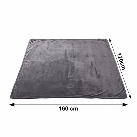Koc elektryczny dwustronny 120x160 cm mata grzewcza regulacja temperatury pilot Bauerkraft