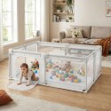 Kojec dla dziecka 140x200 cm suchy basen plac zabaw szary + torba ECOTOYS ECOTOYS