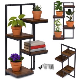 Kwietnik ścienny półka wisząca na kwiaty ozdoby 4 poziomy loft ModernHome ModernHome