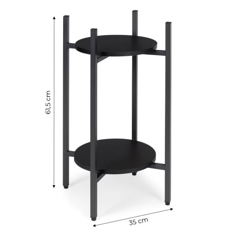 Kwietnik stojący stojak na kwiaty ozdoby 2 poziomy czarny ModernHome ModernHome