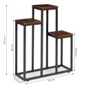 Kwietnik stojący stojak na kwiaty ozdoby 3 półki loft ModernHome ModernHome