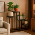 Kwietnik stojący stojak na kwiaty ozdoby 4 półki loft ModernHome ModernHome