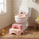 Nakładka na toaletę ze schodkami podestem dla dzieci różowa ECOTOYS ECOTOYS