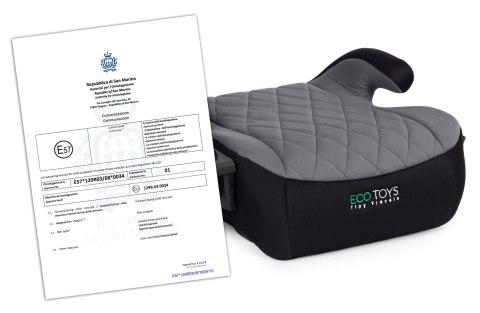 Podkładka samochodowa siedzisko dla dzieci i-SIZE wzrost 125-150 cm uchwyt na napoje ECOTOYS ECOTOYS