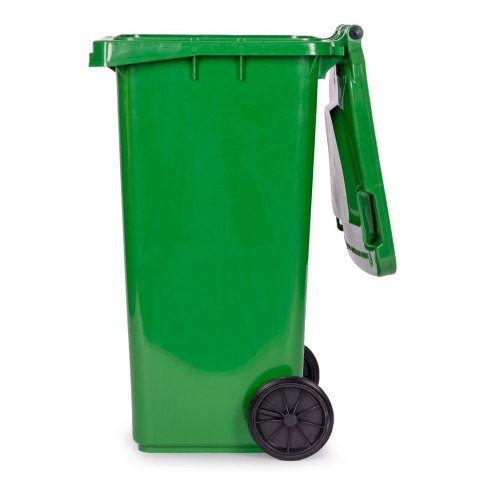 Zestaw 4 koszy na śmieci pojemniki 4x120L niebieski zielony żółty czarny makulatura szkło plastik odpady zmieszane gumowe koła MULTISTORE