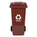 Zestaw 5 koszy na śmieci pojemniki 5x120L niebieski zielony żółty czarny brązowy makulatura szkło plastik odpady zmieszane BIO g MULTISTORE