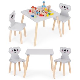 Zestaw mebli dla dzieci stolik + 2 krzesła koala ECOTOYS ECOTOYS
