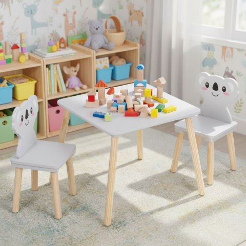 Zestaw mebli dla dzieci stolik + 2 krzesła koala ECOTOYS ECOTOYS