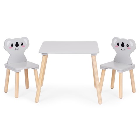 Zestaw mebli dla dzieci stolik + 2 krzesła koala ECOTOYS ECOTOYS