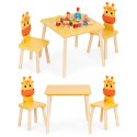 Zestaw mebli dla dzieci stolik + 2 krzesła żyrafa ECOTOYS ECOTOYS