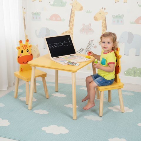 Zestaw mebli dla dzieci stolik + 2 krzesła żyrafa ECOTOYS ECOTOYS