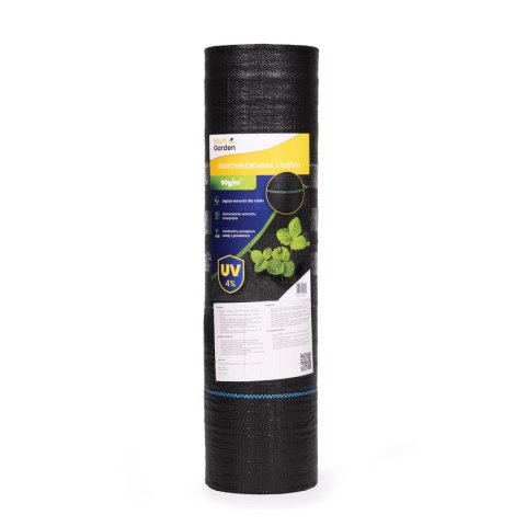 Agrowłóknina czarna agrotkanina UV 90g mata antychwastowa 1,1x50m kołki MulltiGarden MultiGarden