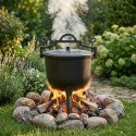 Kociołek żeliwny emaliowany 5L stojący garnek myśliwski ognisko grill MultiGarden MultiGarden
