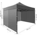 Pawilon ogrodowy eventowy automatyczny samorozkładalny namiot 3x3 m szary MultiGarden MultiGarden