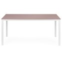 Stół ogrodowy 6-osobowy 156x78 cm polywood meble na taras beżowe białe MultiGarden MultiGarden