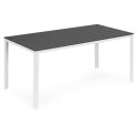 Stół ogrodowy 6-osobowy 156x78 cm polywood meble na taras szare białe MultiGarden MultiGarden