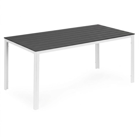 Stół ogrodowy 6-osobowy 156x78 cm polywood meble na taras szare białe MultiGarden MultiGarden