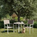 Zestaw 2 krzeseł ogrodowych na taras balkon stal HDPE beżowe białe MultiGarden MultiGarden
