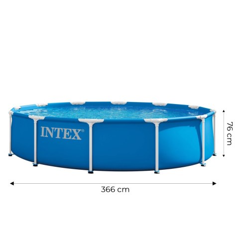 Basen ogrodowy stelażowy okrągły 366x76 cm pompa INTEX 28212ND INTEX
