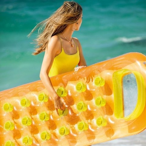 Dmuchany materac do pływania 188x71 cm pomarańczowy INTEX 59895 ORANGE INTEX
