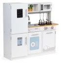 Drewniana kuchnia dla dzieci światło led + garnki ECOTOYS ECOTOYS