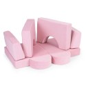 Fotel modułowy dla dzieci DIY 8 miękkich poduch składany - rożowy ECOTOYS ECOTOYS