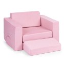 Fotel modułowy dla dzieci DIY 8 miękkich poduch składany - rożowy ECOTOYS ECOTOYS