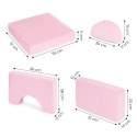 Fotel modułowy dla dzieci DIY 8 miękkich poduch składany - rożowy ECOTOYS ECOTOYS