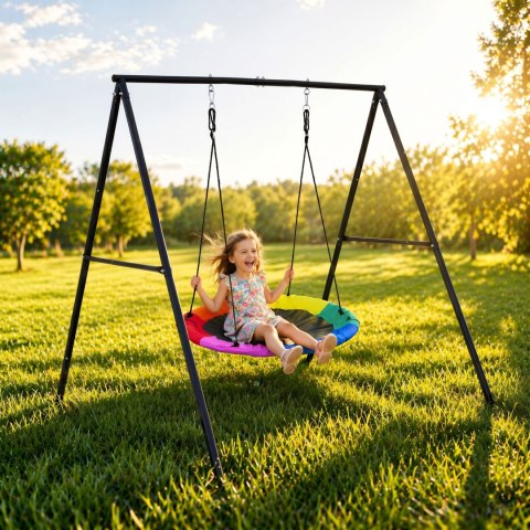 Huśtawka ogrodowa dla dzieci bocianie gniazdo 100 cm stalowy stelaż ECOTOYS ECOTOYS