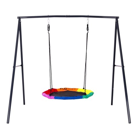 Huśtawka ogrodowa dla dzieci bocianie gniazdo 100 cm stalowy stelaż ECOTOYS ECOTOYS