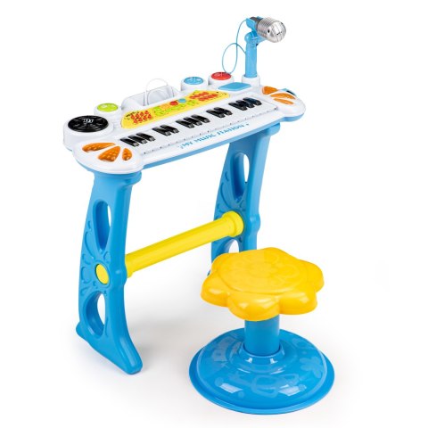 Keyboard organki pianinko z mikrofonem mp3 niebieskie MULTISTORE