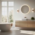 Lustro łazienkowe LED okrągłe ścienne 60 cm 3 barwy włącznik dotykowy ModernHome ModernHome