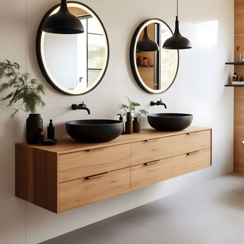 Lustro łazienkowe LED okrągłe ścienne 80 cm 3 barwy anti-fog włącznik dotykowy ModernHome ModernHome