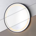 Lustro łazienkowe LED okrągłe ścienne 80 cm 3 barwy anti-fog włącznik dotykowy ModernHome ModernHome