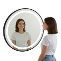 Lustro łazienkowe LED okrągłe ścienne 80 cm 3 barwy anti-fog włącznik dotykowy ModernHome ModernHome