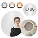 Lustro łazienkowe LED okrągłe ścienne 80 cm 3 barwy włącznik dotykowy ModernHome ModernHome