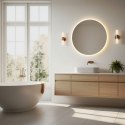 Lustro łazienkowe LED okrągłe ścienne 80 cm 3 barwy włącznik dotykowy ModernHome ModernHome